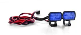 RC Retro světla LED reflektor GRC modré 17mm 2Ks