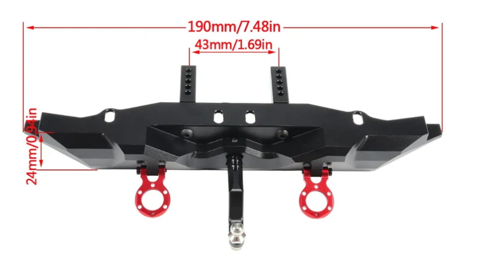 ZADNÍ nárazník pro 1/10 RC auto Traxxas TRX4 Defender TRX6