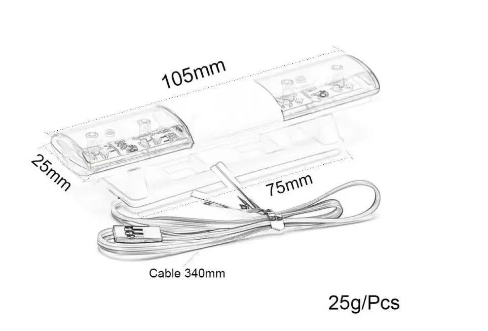 Maják oranžový oválný velký