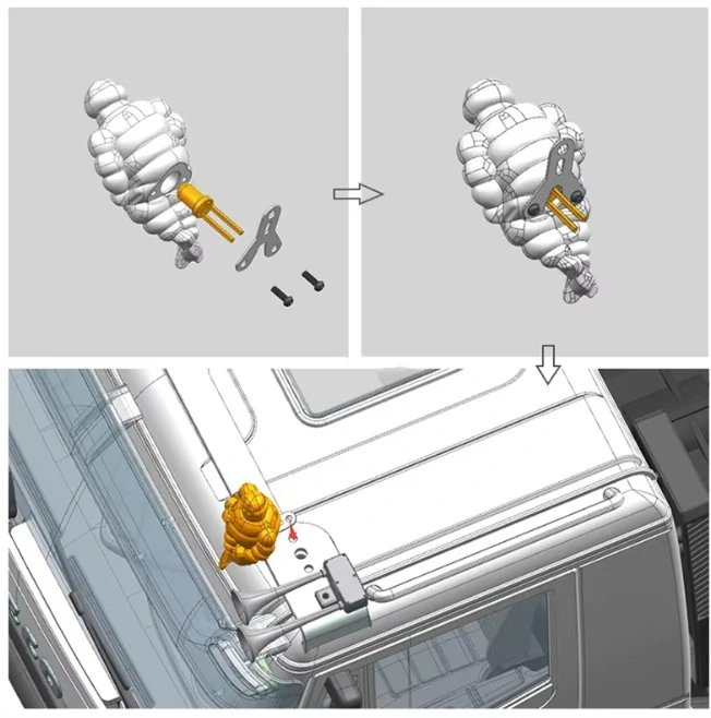 Panáček Michelin Truck Svítící 1:14 2ks
