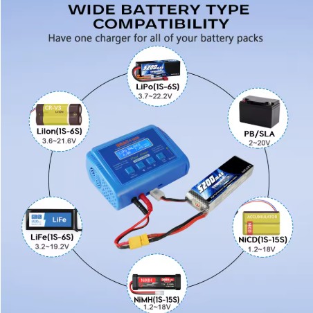 IMAX B6AC+ 80W 0,1~6A RC nabíječka baterií 15V 6A
